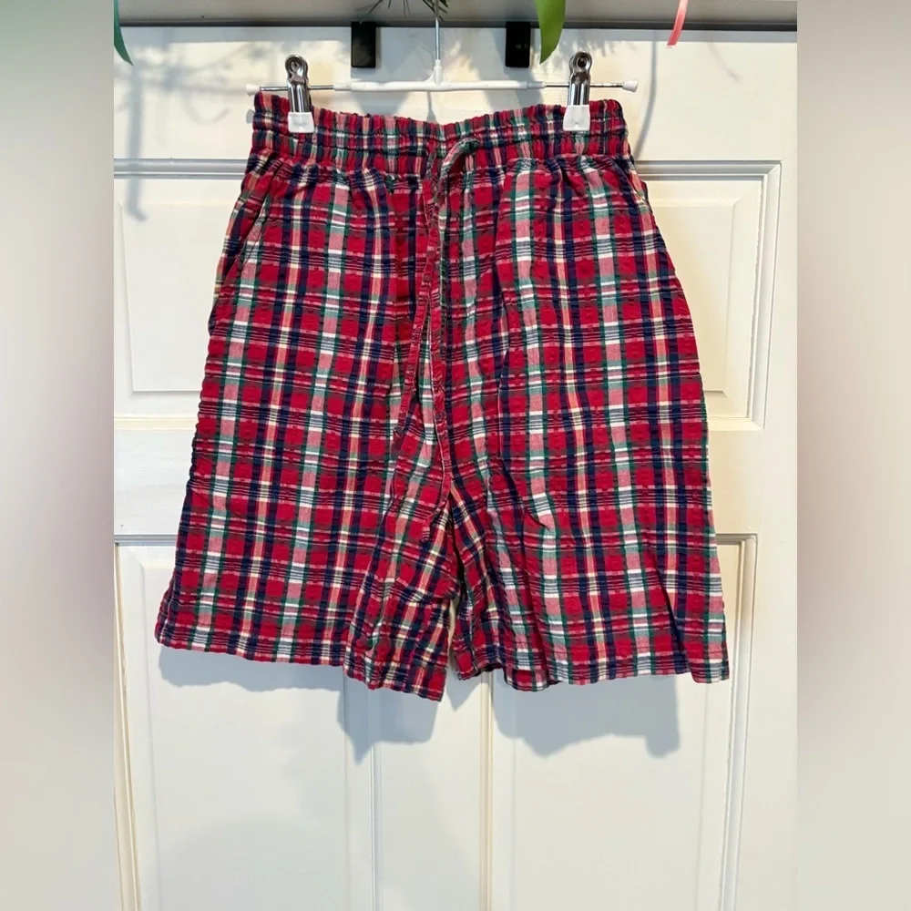 Vintage 90’s Private Party Plaid Matching Set With Sleeveless Collar Shirt